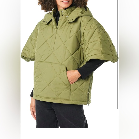 The Drop Women's Noelle Quilted Anorak Cape..size small..(NWT)martini olive - Picture 2 of 3